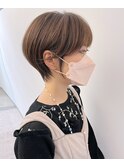 丸みショート・白髪ぼかし・白髪染め・髪質改善