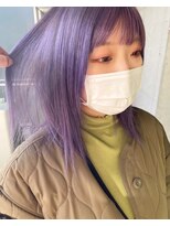 ガルボ ヘアー(garbo hair)&nbsp;ハイトーン パープル 透け感 10代 20代