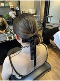 ヘアセットヘアアレンジアップスタイルヘアアレンジシニヨン