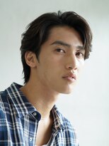 センターパートカルマヘアニュアンスパーマ韓国シャドウパーマ