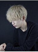 縦落ちウルフパーマ/ウザバング/波ウェーブツイストパーマメンズ