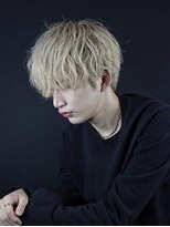 縦落ちウルフパーマ/ウザバング/波ウェーブツイストパーマメンズ