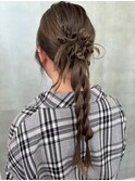 ヘアセット/三つ編みスタイル