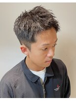フリーク バーバーショップ 都島店(FREAK BARBER SHOP) 黒髪短髪ソフトツイストジェットバング