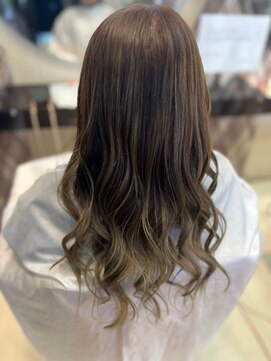 ヘアショップエヌアンドエー 久喜 栗橋店(hairshop N&A) バレイヤージュカラー ブリーチオンカラー ベージュ/グレージュ