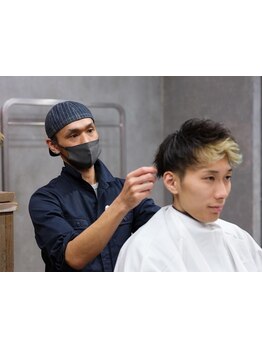 西海岸風のメンズ専用Salon。バーバー風からパーマまで対応◎お気軽にご相談ください♪駐車場あり
