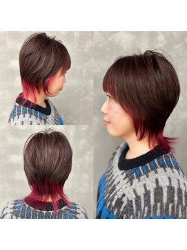 トゥージュ ベル(Toujours Belle) ネオウルフ×ニュアンスパーマ×春のインナーカラー