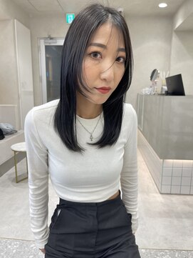 ロンド マーレ 天神大名店(Lond mare) 小顔に見せるヘア/ワンレン/ボブウルフ/ネビージュ/黒髪カタログ