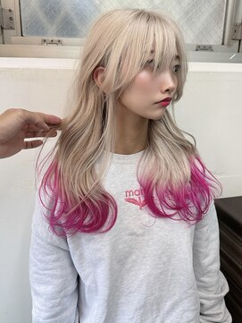 ヴェルデ(Verde) ホワイトベージュ ピンクデザインカラー ケアブリーチ