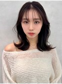 ショコラアッシュヘルシースタイルふんわりカールくびれヘア小顔