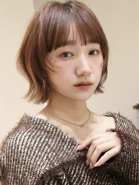 サイン 渋谷(SIGN) 20代/透明感カラー/グレージュ/タッセルボブ/レイヤーボブ