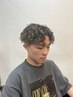 [メンズ限定] ハイライト+スパイラルパーマ+カット ￥21000
