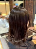 レイヤーカット/外はねミディ/髪質改善トリートメント