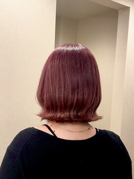ベースヘアー(BASE hair) ツヤ×透け感ボルドーカラー
