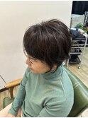 丸みエアリーショートボブ