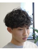 シャドウパーマ　大阪心斎橋　メンズサロン　ルーズパーマ