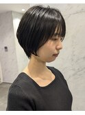 似合わせ丸みショートボブヘア・ダークカラー＊