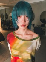 アンフィグ 吉祥寺(anfig)&nbsp;ブルーグリーンのショートウルフ
