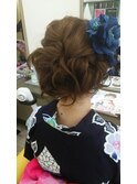浴衣のアップヘアー