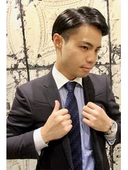 【ヨシザワ横浜】20代30代ビジネスツーブロック七三刈り上げ