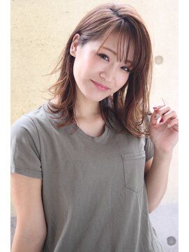 ヘアーアンドメイク シークタチカワ 立川店(Hair&Make Seek) 【seek 立川】外ハネミディ×濡れ髪スタイリング