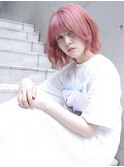 10代/20代/夏の透明感ダブルカラー☆チェリーピンク#韓国風