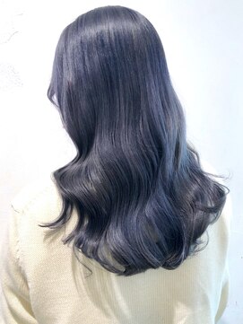 アイティーバイアルバム 八王子店(IT by ALBUM) ブルーグレージュアッシュブラックレイヤーロング_ba312501