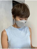 くびれショートボブ40代50代グレイカラー白髪染め白髪ぼかし