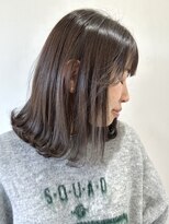 フォーク FOLK 【FOLK】透明感アッシュグレージュ☆似合わせ外ハネボブ♪