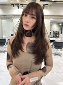 韓国ヘアグレージュカラーブリーチ無し髪質改善イヤリングカラー