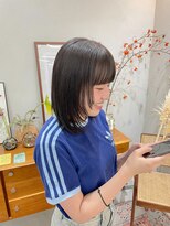 ヘアー アイス カンナ(HAIR ICI Canna)&nbsp;小顔似合わせカットオリーブベージュ透明感艶カラーくびれ