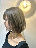 オリーブグレージュ/wカラー/髪質改善【西田辺・阿倍野】