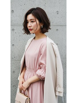 フルショウ 苦楽園店(FURUSHO) 大人可愛いナチュラル外ハネボブ艶髪ダークブラウン