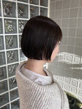 ボアップ 難波店(boappu) #イルミナカラー #ミニボブ #オリーブブラウン