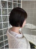 #イルミナカラー #ミニボブ #オリーブブラウン