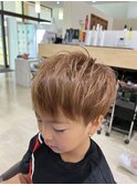 キッズツーブロックマッシュショートウルフキッズアッシュカラー