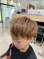 デザイニングヘアードゥ(designing hair Deux) キッズツーブロックマッシュショートウルフキッズアッシュカラー