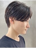 センターパートメンズパーマニュアンスパーマフェザーパーマ調布