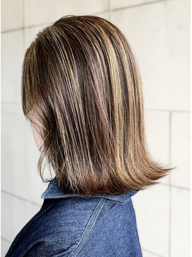 コーストバイマグ 塩尻店(COAST by Mag) 韓国風ハイライト白髪ぼかしグレージュくびれミディ