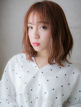 カバーヘア 上尾西口店(COVER HAIR) ローズブラウンくびれミディアム小顔クラゲヘアーX上尾20代30代