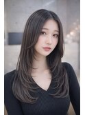 韓国風レイヤー×エアリーアッシュグレー
