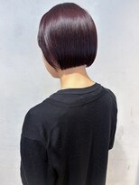 エミス バイ メルト 吉祥寺(emis by melt)&nbsp;【吉田】切りっぱなしボブチェリーレッド縮毛矯正束感20代吉祥寺