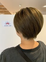 アズールサン 草加西口店(azule-sun)&nbsp;ハイライトカラー,ミントベージュ,ショート,白髪ぼかし【草加】