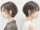 クッキー 熊本(COOKIE)の写真/【鶴屋0分】シルエットを重視した繊細なカット技術で、伸びても扱いやすい似合わせショートに仕上げます◎
