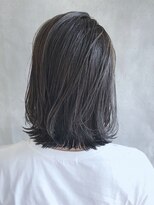 ムウ 難波(MOU)&nbsp;ハッシュカットフルバング似合わせカットレッドブラウン30代40代