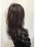 【CREAR brote】ボルドーブラウン×ロングmixウェーブ