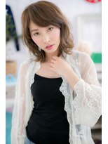 ミック 日暮里店(miq)&nbsp;無造作ウェーブ×くせ毛風ミディa