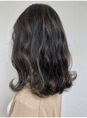 大人可愛い20代30代40代小顔ウルフレイヤーベージュハイライト