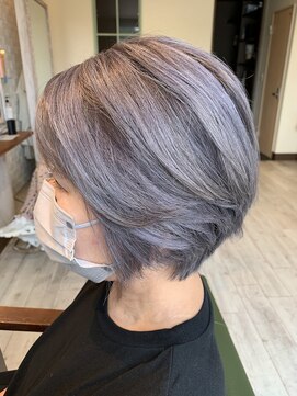 レーヴ ヘアー シエル(Reve hair ciel) バレイヤージュシルバーヘアー★２０代/３０代/４０代