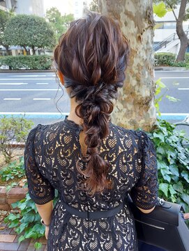 グランルッソ 岡山イオン前(GRAN LUSSO) モテ愛され編みおろしヘアアレンジ